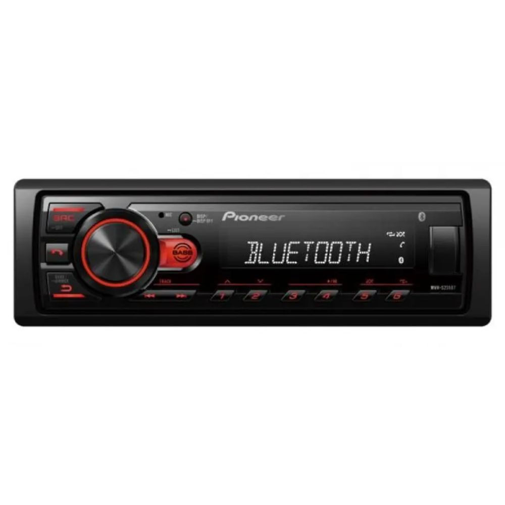 Autorradio Pioneer MVH-S235BT, bluetooth, MP3, USB, negro